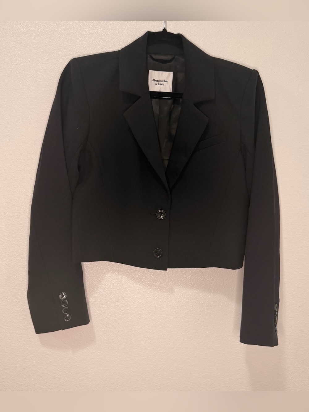 Abercrombie & Fitch Women's Black Cropped Blazer